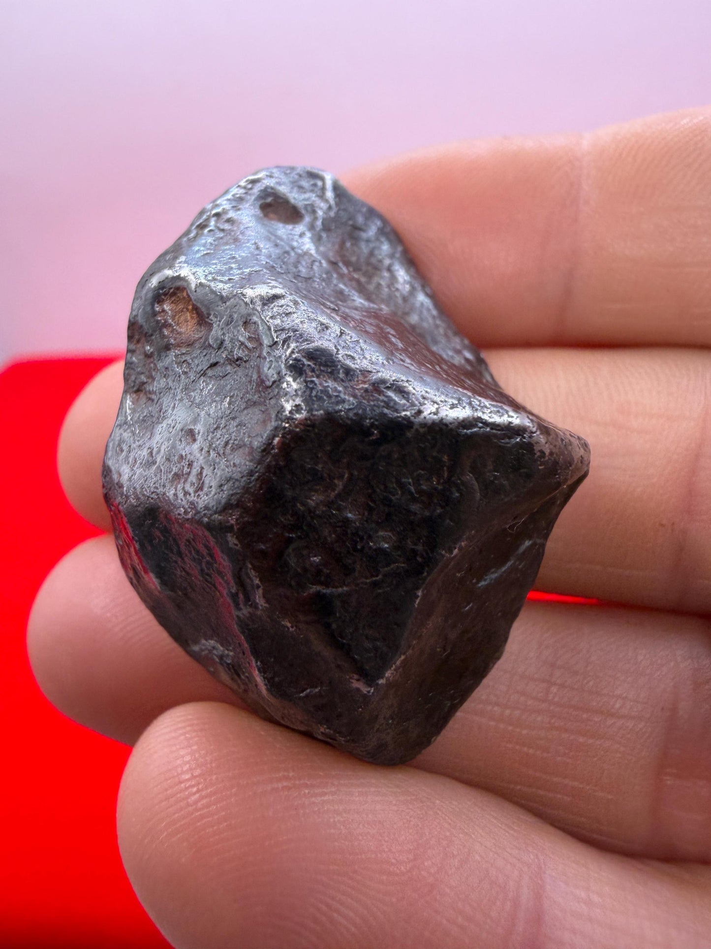 Agoudal Iron Meteorite Specimen: 56.01g, IIAB Hexahedrite, Morocco