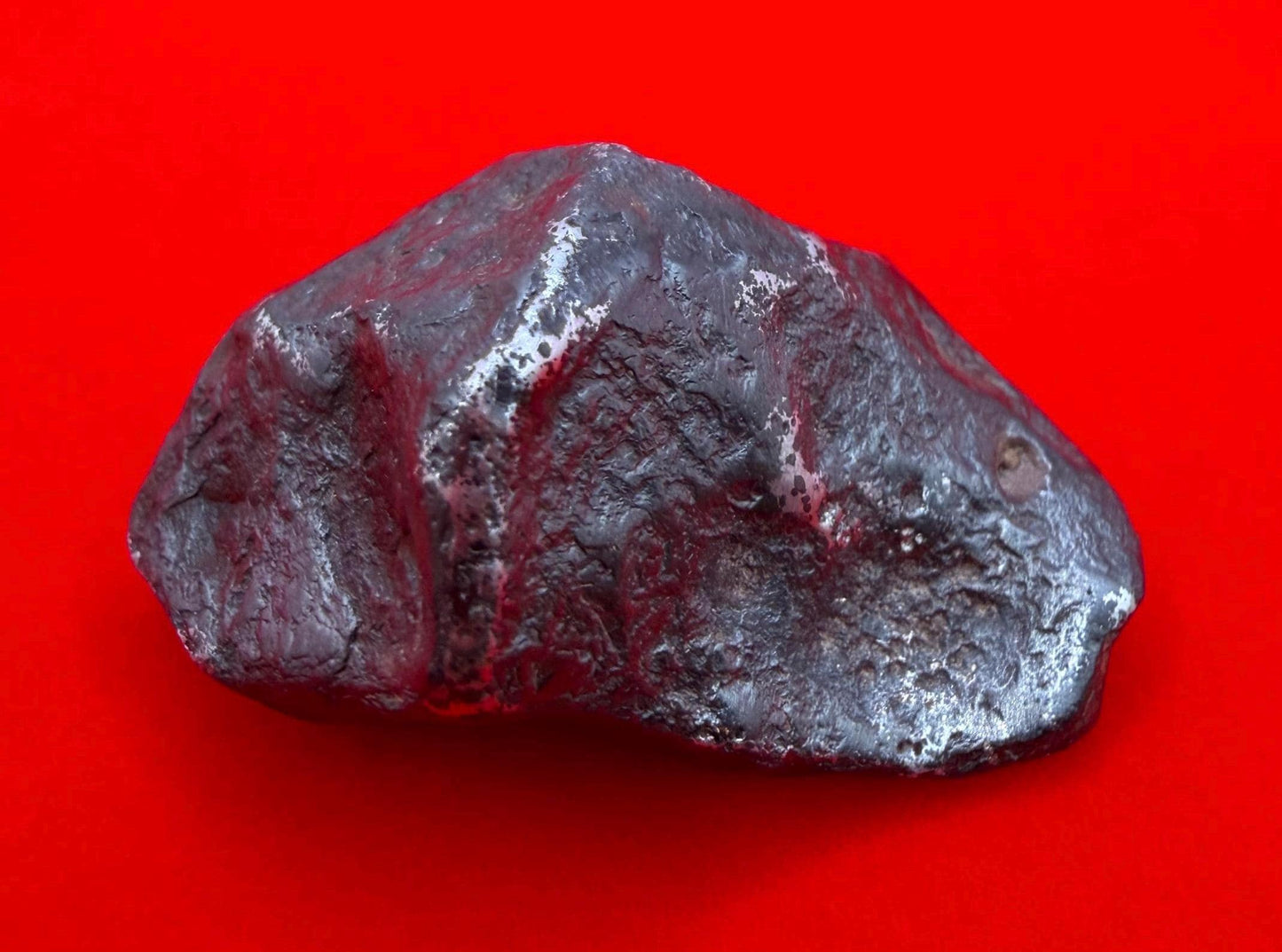 Agoudal Iron Meteorite Specimen: 56.01g, IIAB Hexahedrite, Morocco