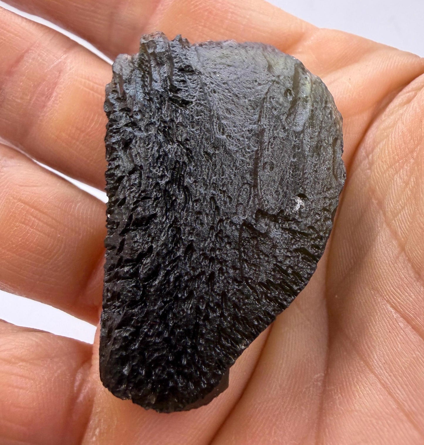 Authentic Moldavite Tektite Specimen, Reiki Healing Crystal, 18.22g/91.1ct