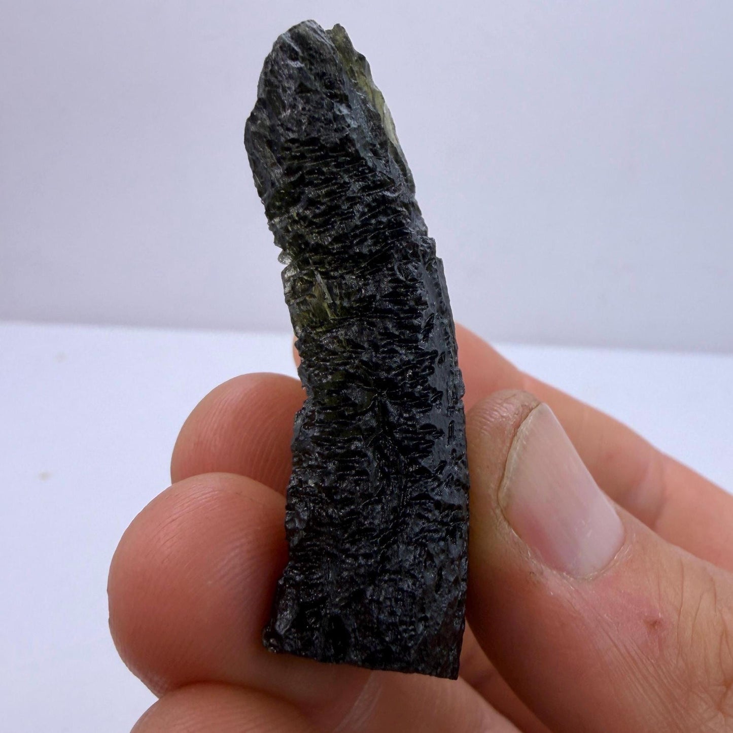 Authentic Moldavite Tektite Specimen, Reiki Healing Crystal, 18.22g/91.1ct