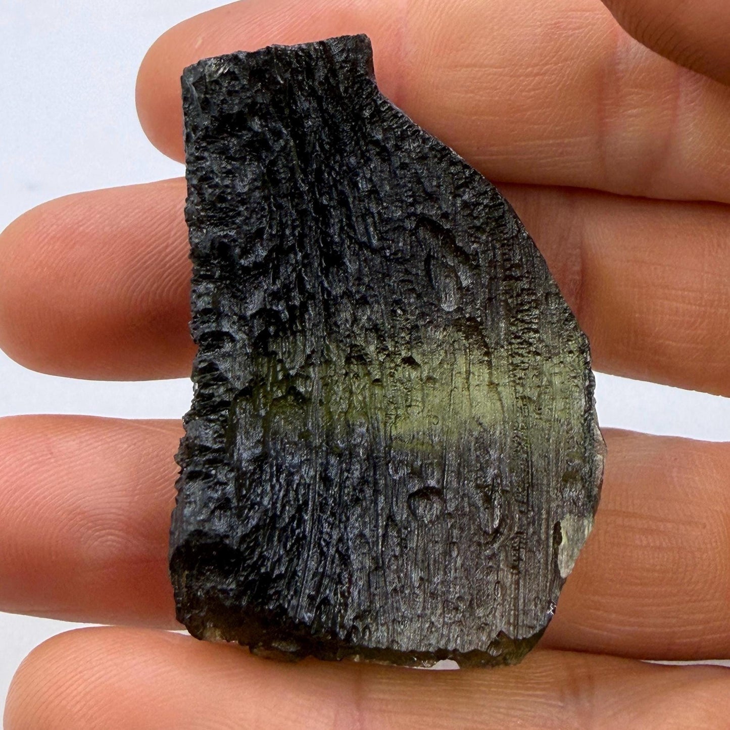 Authentic Moldavite Tektite Specimen, Reiki Healing Crystal, 18.22g/91.1ct