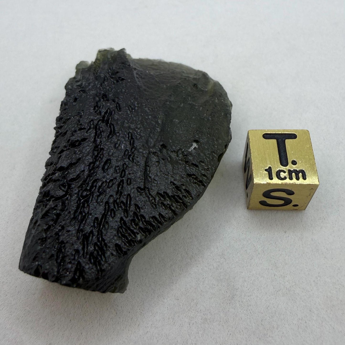 Authentic Moldavite Tektite Specimen, Reiki Healing Crystal, 18.22g/91.1ct