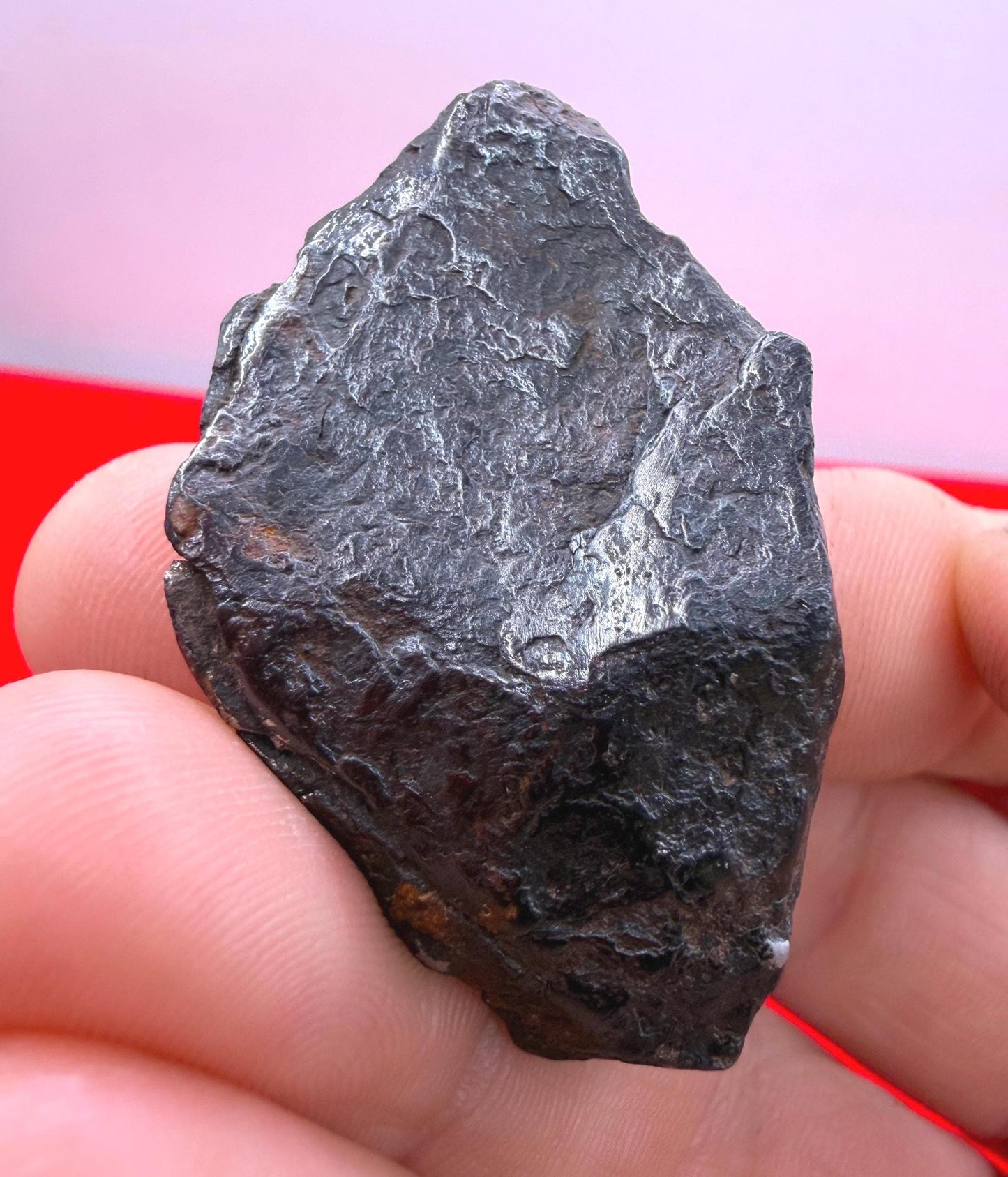 Agoudal Iron Meteorite Specimen: 46.65g, IIAB Hexahedrite, Morocco