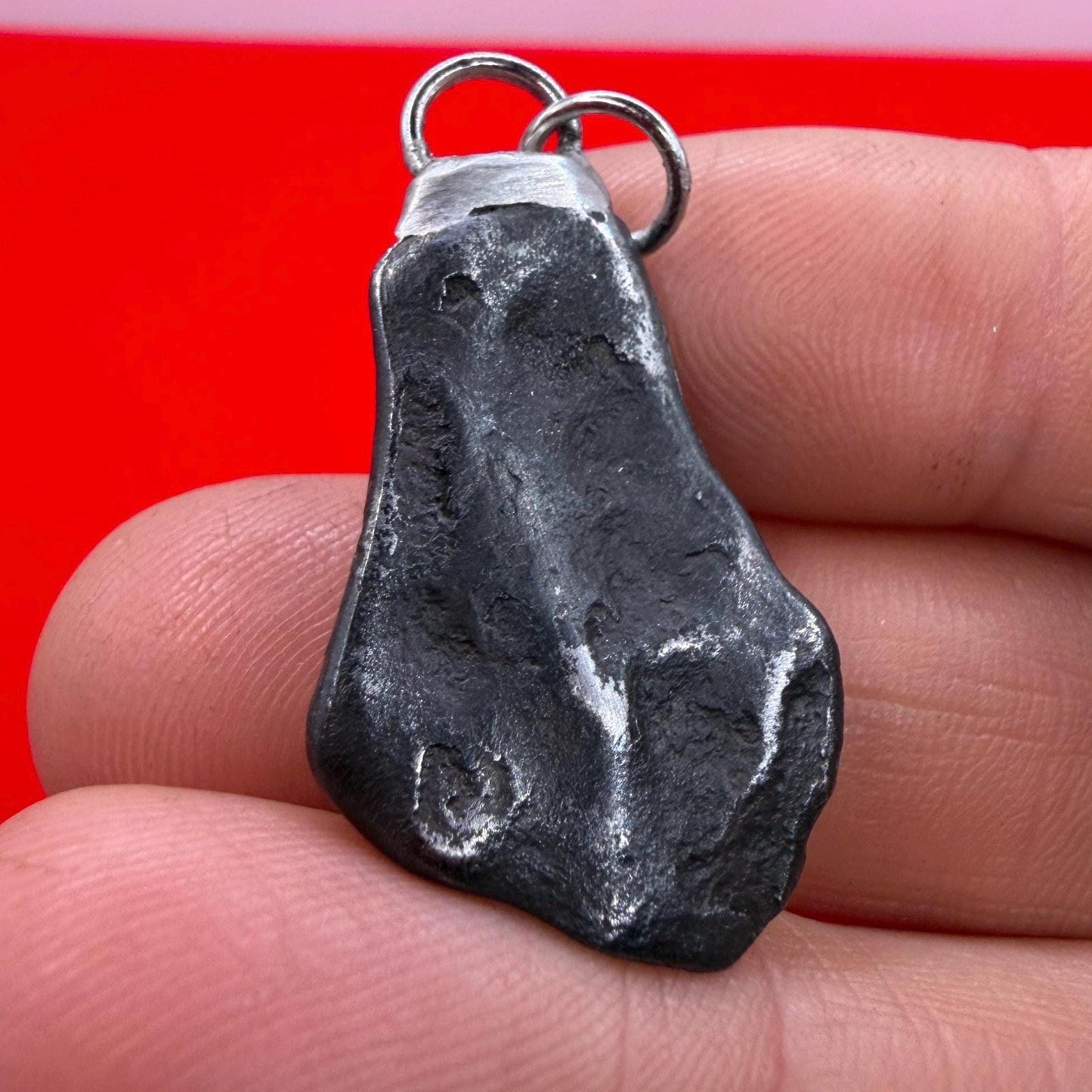 Sikhote-Alin Iron Meteorite Pendant: Astronomy Space Gift, 8.83g