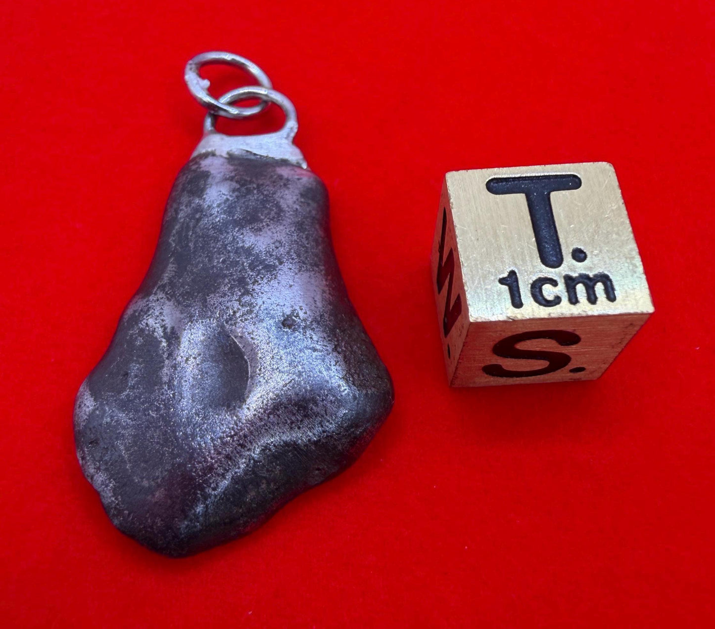 Sikhote-Alin Iron Meteorite Pendant: Astronomy Space Gift, 8.83g