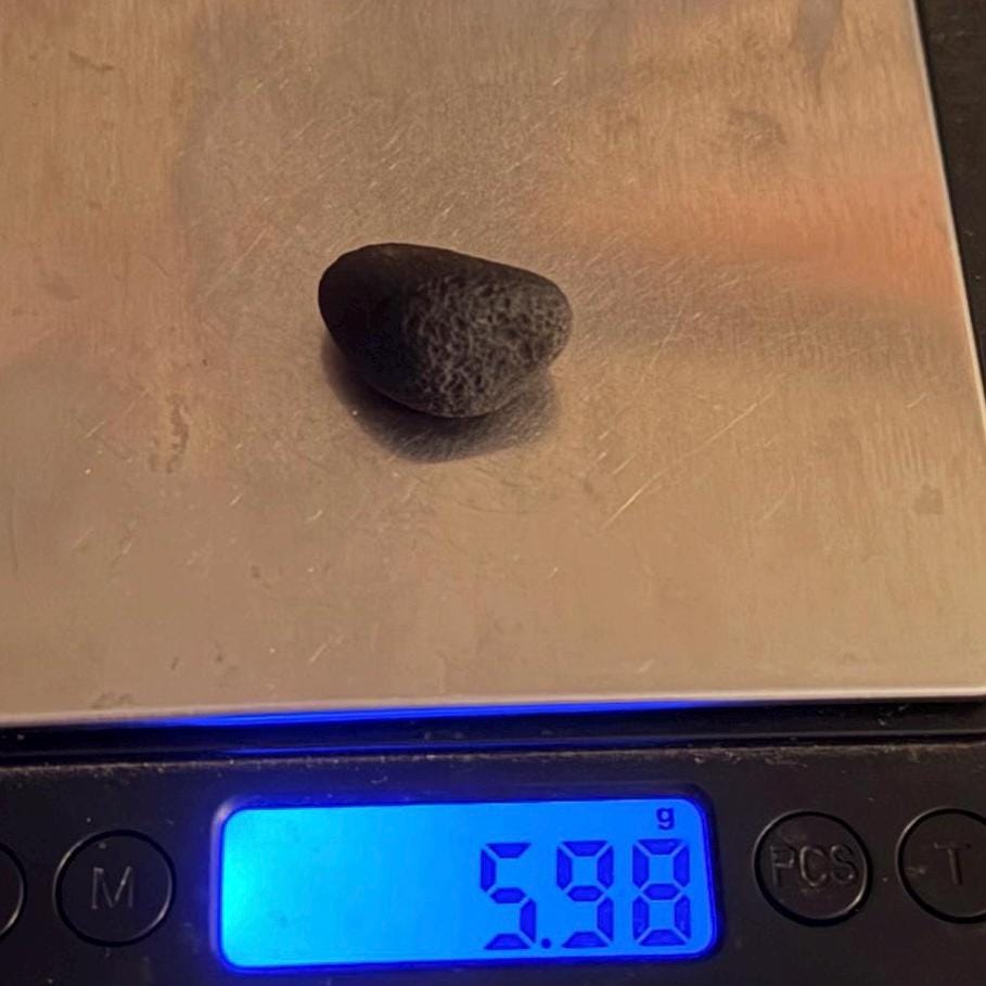 Saffordite Stone: Rare Cintamani, Arizona Tektite - 5.98 Grams