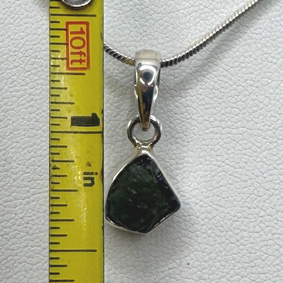 Authentic Moldavite Tektite Pendant: Czech Republic, Reiki Energy, 1.50g