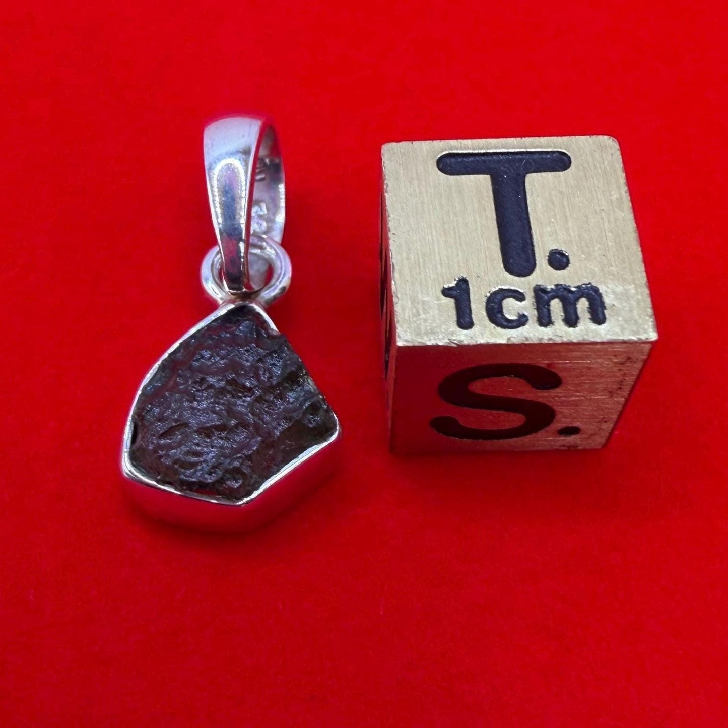 Authentic Moldavite Tektite Pendant: Czech Republic, Reiki Energy, 1.50g