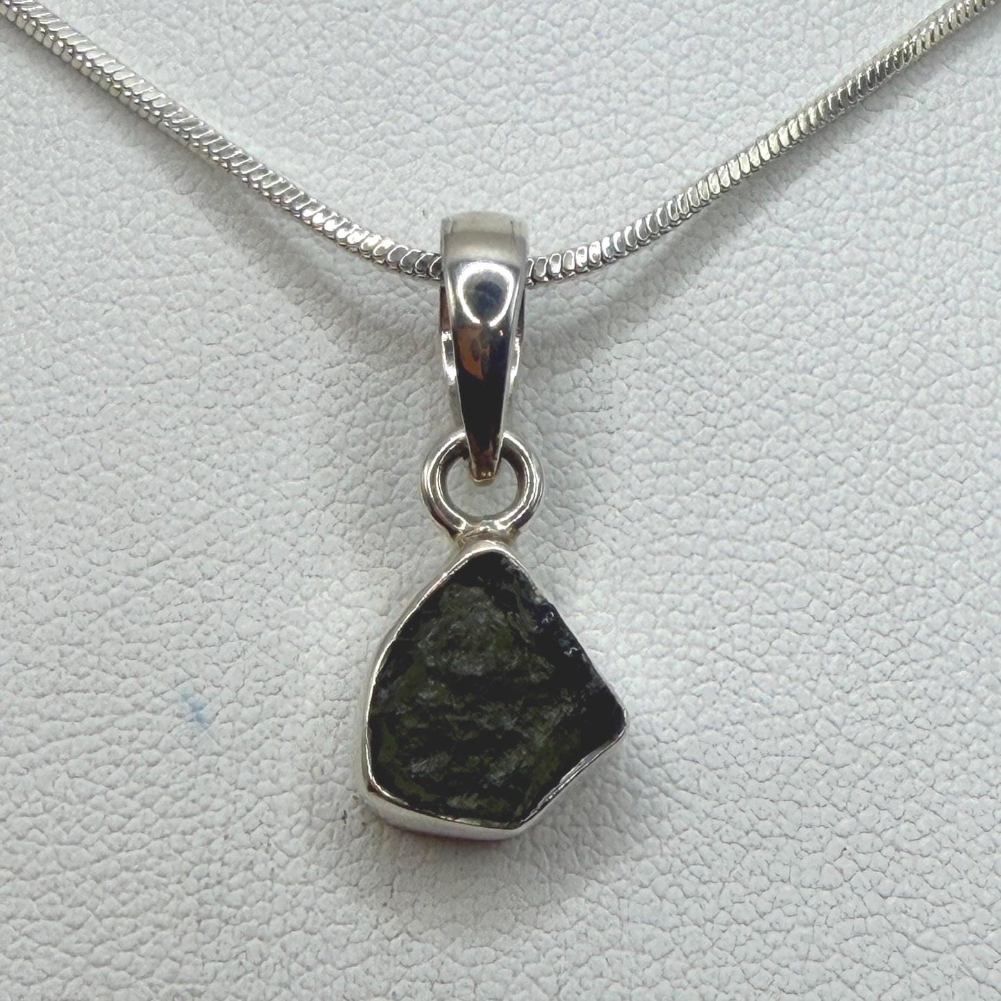 Authentic Moldavite Tektite Pendant: Czech Republic, Reiki Energy, 1.50g