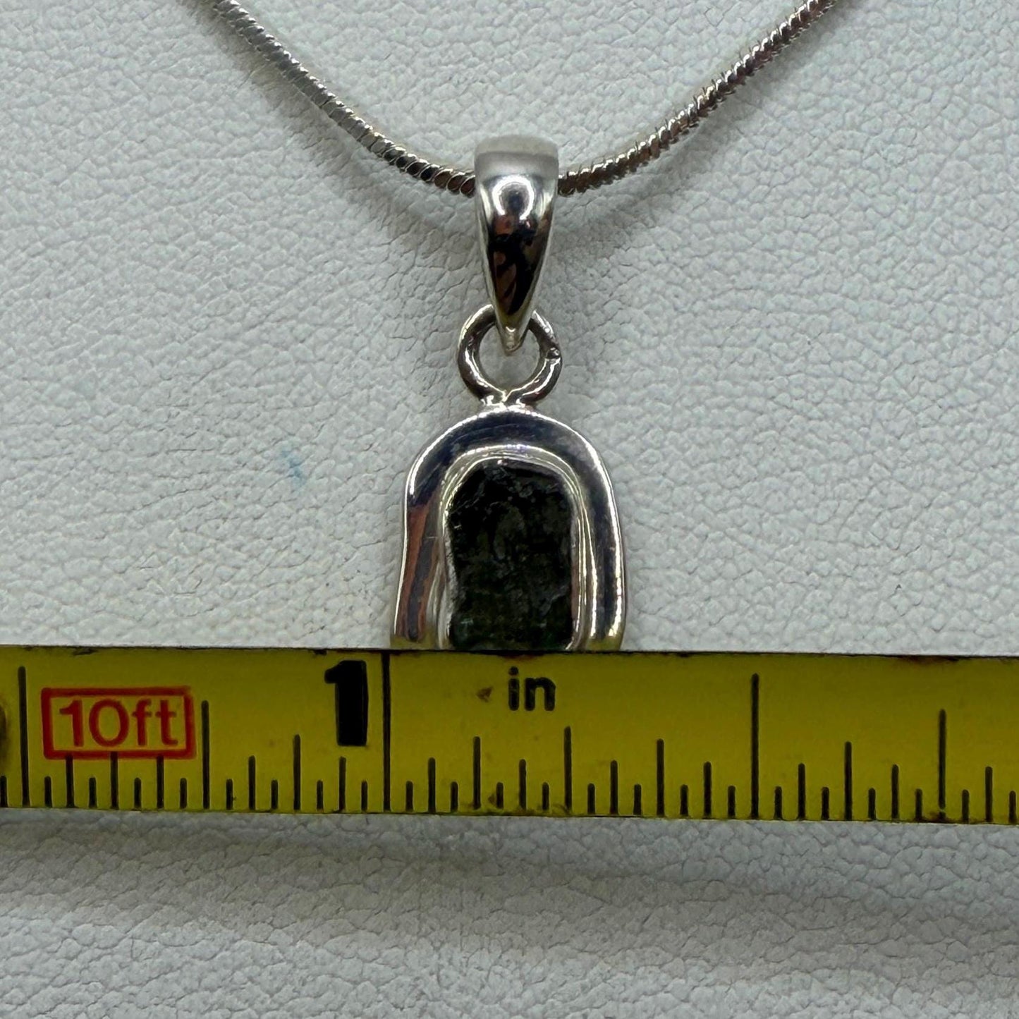 Authentic Moldavite Tektite Pendant: Czech Republic, Reiki Energy, 1.67 gram