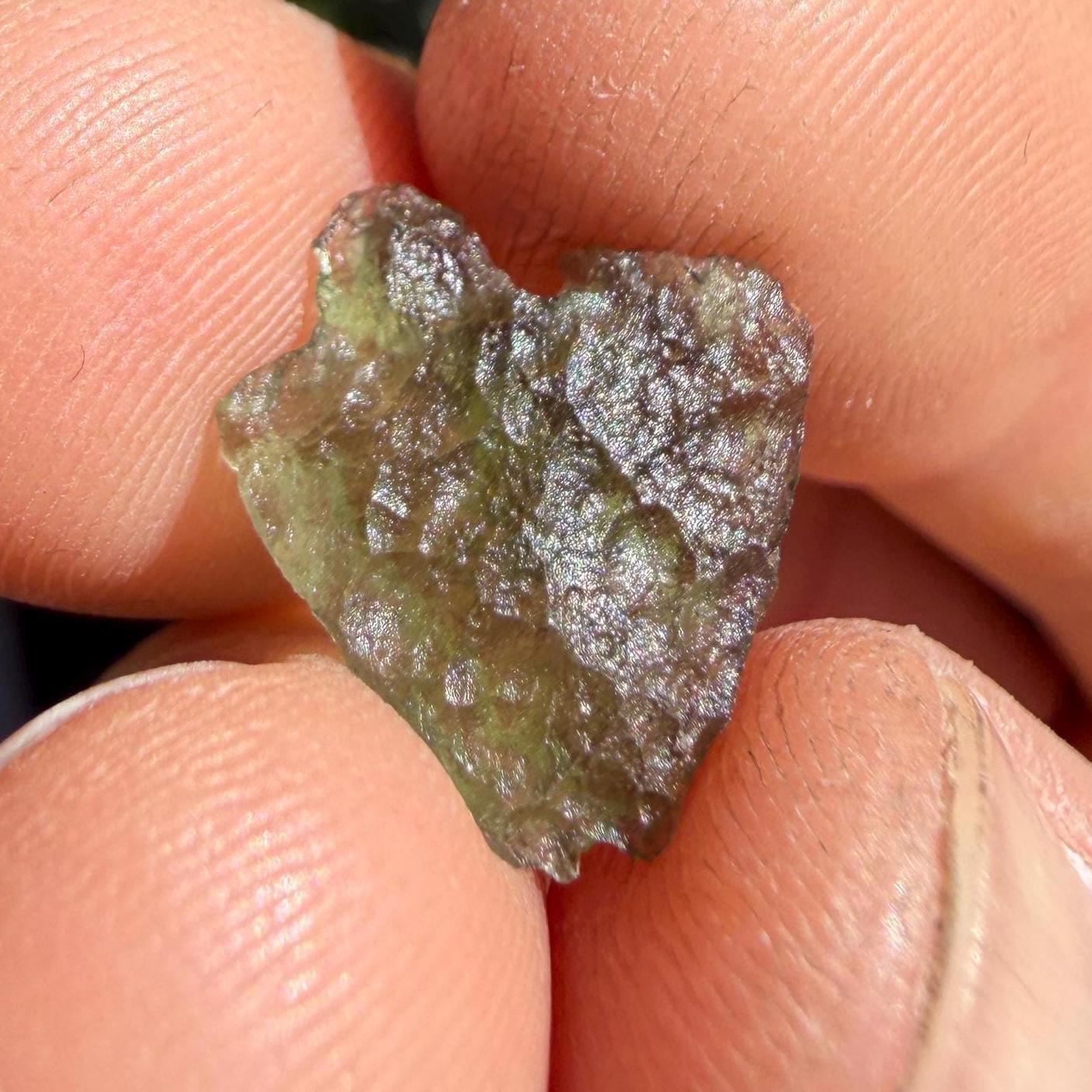 Authentic Moldavite Tektite Specimen, Czech Republic Origin, 0.73 grams