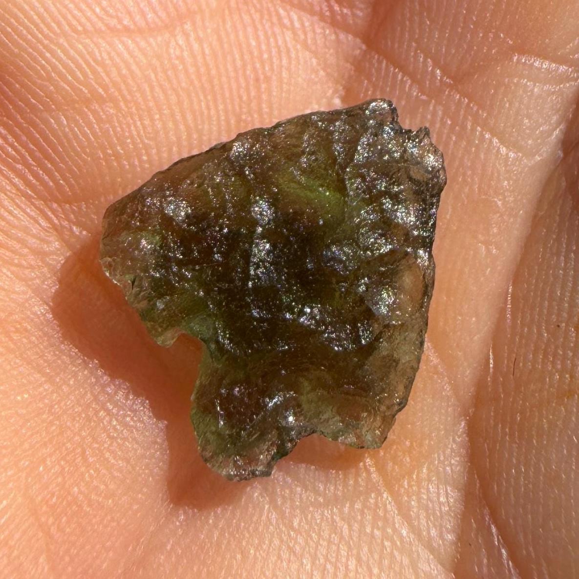 Authentic Moldavite Tektite Specimen, Czech Republic Origin, 0.73 grams