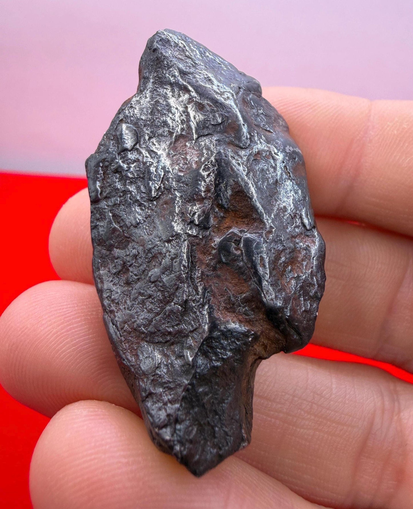 Agoudal Iron Meteorite Specimen: 46.65g, IIAB Hexahedrite, Morocco