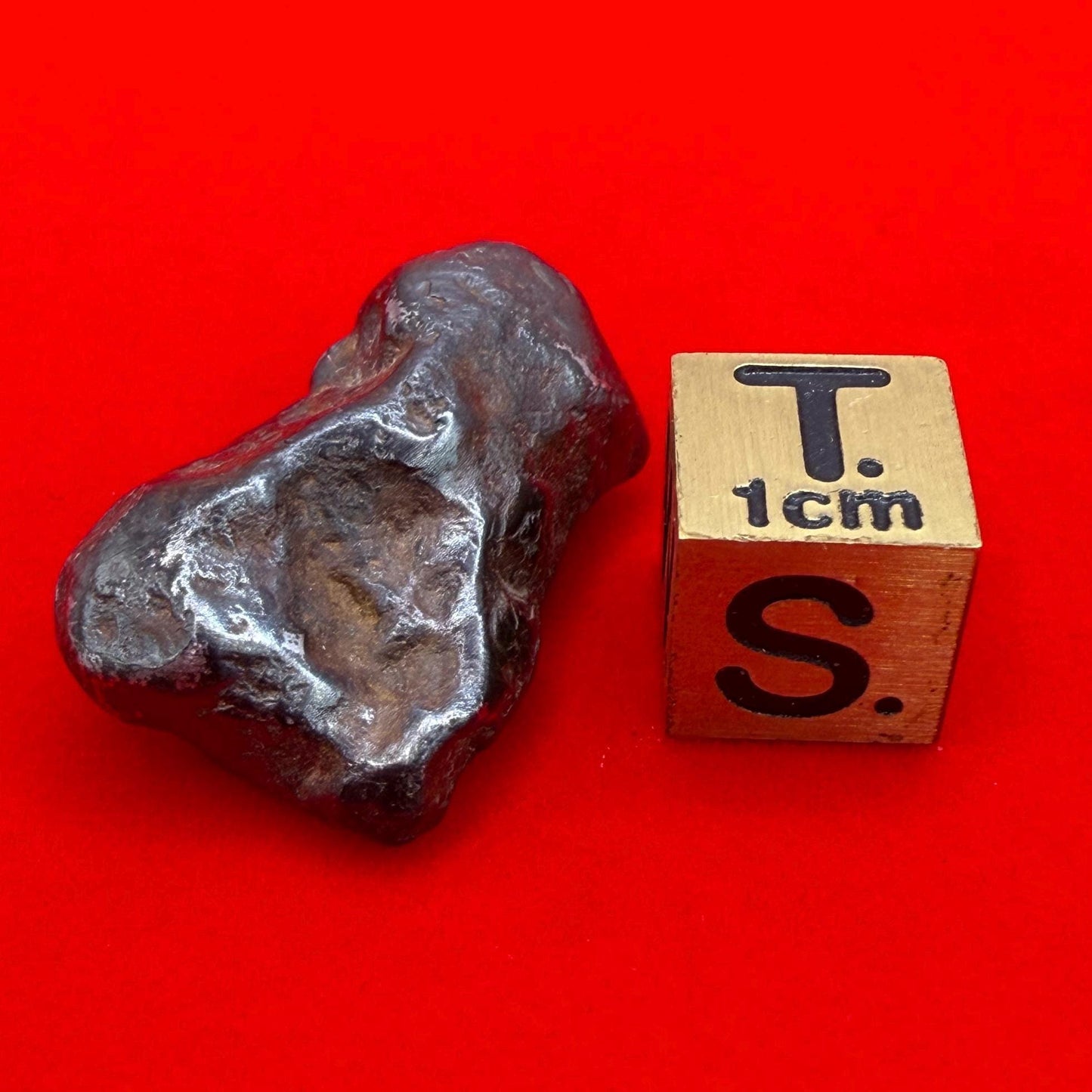 Agoudal Iron Meteorite Specimen: Authentic Meteorite, IIAB Hexahedrite, 14.01 grams