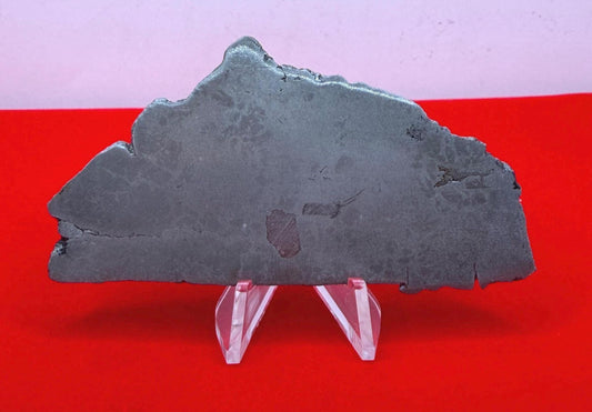 Agoudal Etched Iron Meteorite Slice: 58.12g, IIAB Hexahedrite, Morocco