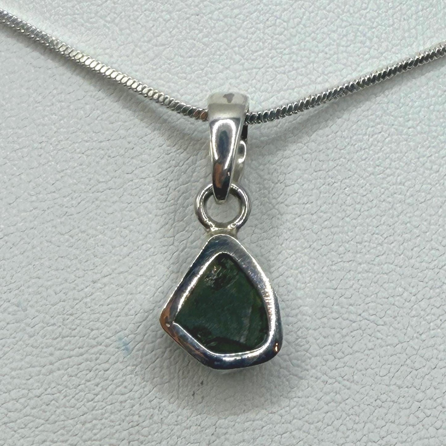 Authentic Moldavite Tektite Pendant: Czech Republic, Reiki Energy, 1.50g