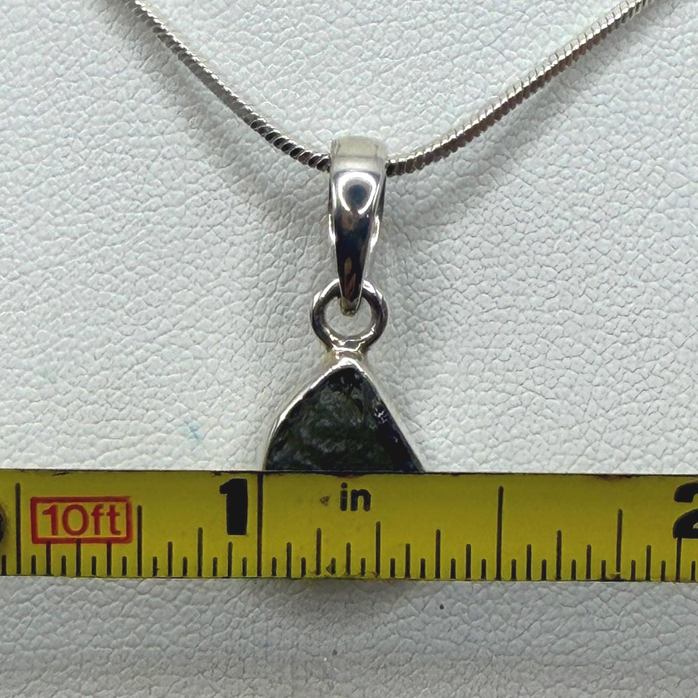 Authentic Moldavite Tektite Pendant: Czech Republic, Reiki Energy, 1.50g