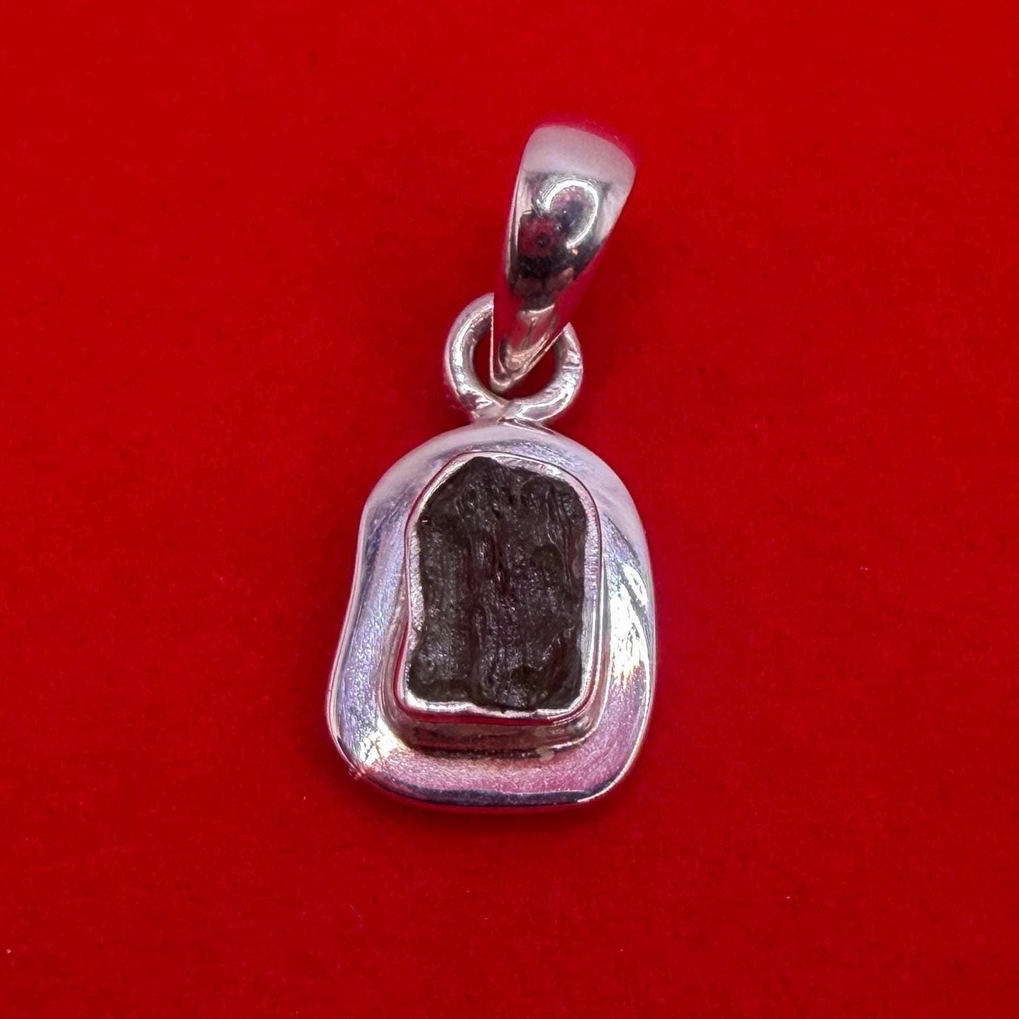 Authentic Moldavite Tektite Pendant: Czech Republic, Reiki Energy, 1.67 gram