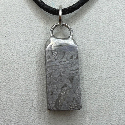 Aletai Meteorite Pendant, Space Jewelry, Etched Iron Widmanstätten 6.67g